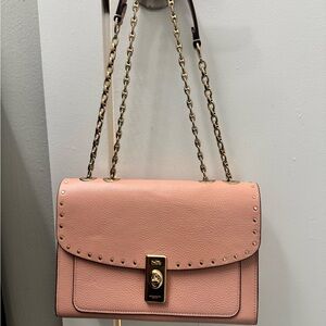NWOT Coach Pink with gold hardware shoulder and crossbody purse
